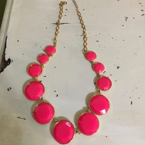 Kate Spade hot pink statement necklace